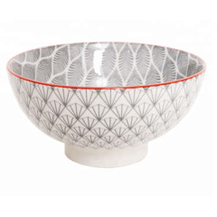 ceramic microwave safe rice bowl/round microwave safe rice bowl porcelain bowl with pad printing
